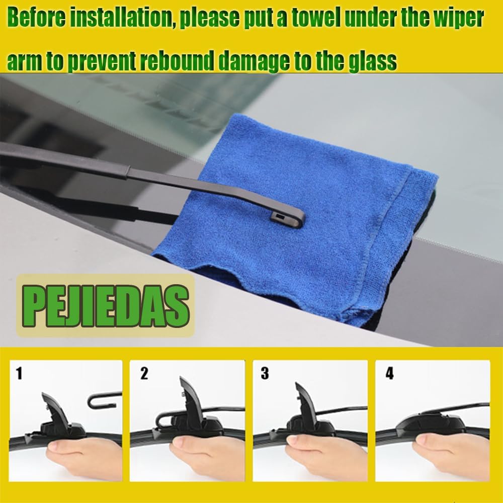 OEM Quality Front Wiper Blades, Replacement for 2002-2012 Jeep Liberty/2000-2006 Toyota Tundra/Ford Escape 2001-2004, OE Original Style (19 Inch + 19 Inch Front Wiper Blades)
