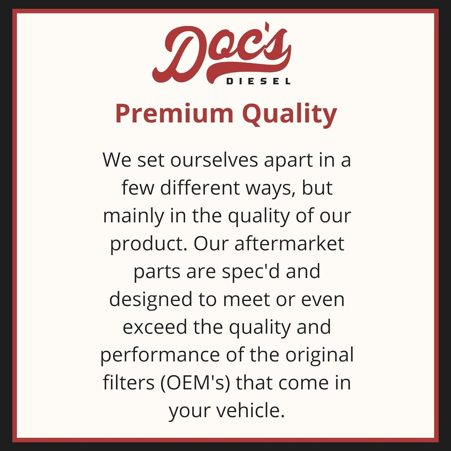 DOC'S DIESEL Ram 6.7L Cummins Air Filter 2007-2023 | Replaces 53034051AB | 12 Pack | OEM Grade Air Filter