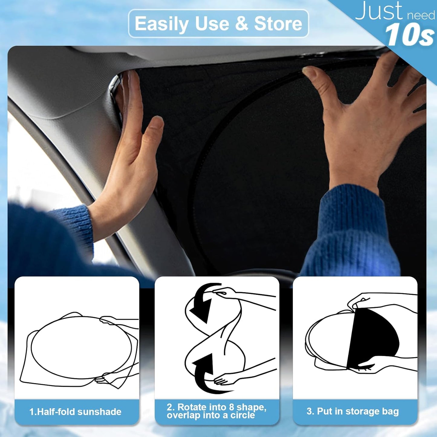 Sunshade for 2017-2023 2024 2025 Porsche Panamera Accessories Front Window Sun Shades Shield Cover for Windshield Foldable 210T Sun Visor