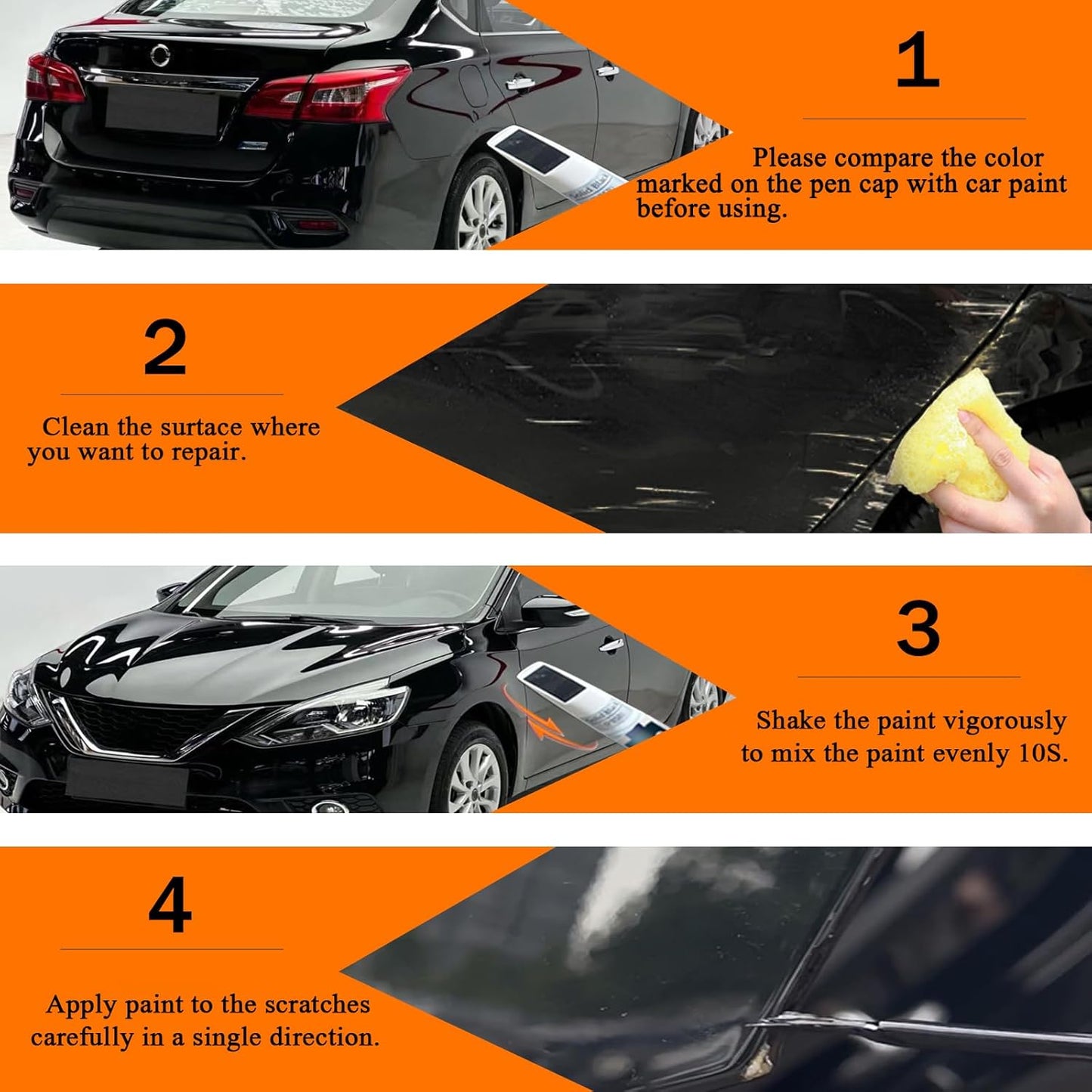 RAY Deep Blue Pearl Touch Up Paint for Nissan, Car Paint Pen Scratch Repair Two-In-One Touch Up Paint, Premium Car Scratch Remover for Deep Scratches