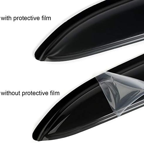 Side Window Visor Wind Deflector, 4pcs Out-Channel Tape-On Nice Rain Guards Set, Window Visor Compatible with Ford F-150 2004-2008 SuperCrew 2006-2008 Lincoln Mark LT SuperCrew Cab 94443