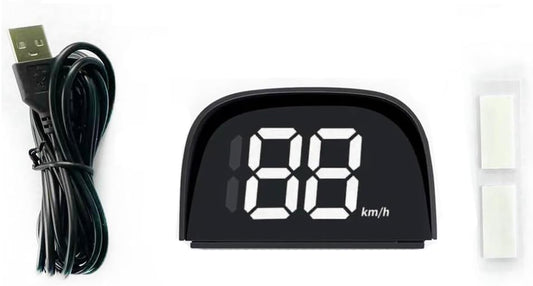 GoolRC Digital GPS Speedometer for Car, Kilometers/Miles Car Global Position System Speedometer Digital Display Speed Car HeadUp Display, White