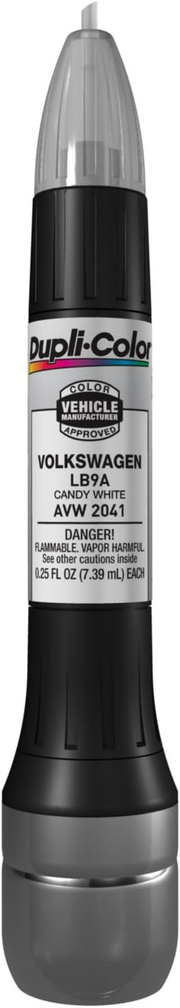 Dupli-Color AVW2041 Scratch Fix All-In-1 Exact-Match Automotive Touch-Up Paint – Volkswagen Candy White – 0.25 oz. Paint Pen