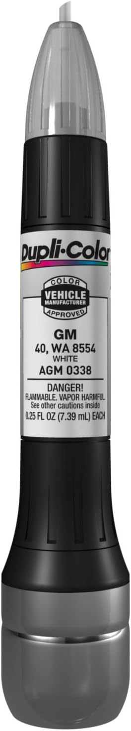 Dupli-Color AGM0338 Scratch Fix All-In-1 Exact-Match Automotive Touch-Up Paint – General Motors White – 0.25 oz. Paint Pen