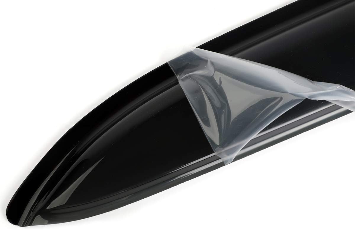 4pcs Original Outside Mount Style Window Rain Guards Shield Side Wind Deflectors Dark Smoke Nice Looking Vent Window Visors Fit for 2016-2022 Toyota Prius 94638