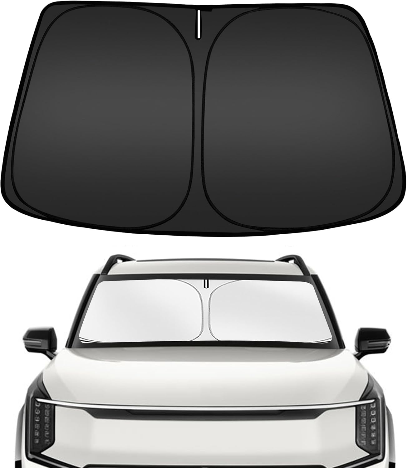 ARISMOTOR Windshield Sun Shade for Kia EV9 2024-2025, Custom Fit Foldable Front Window Sunshade Sun Visor Protector, Block UV Rays Keep Your Car Cooler