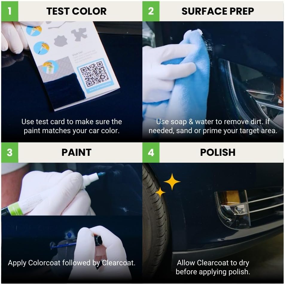 TouchUpDirect 209 Black Sand Pearl Compatible with Toyota Exact Match Touch Up Paint Combo - Platinum Kit