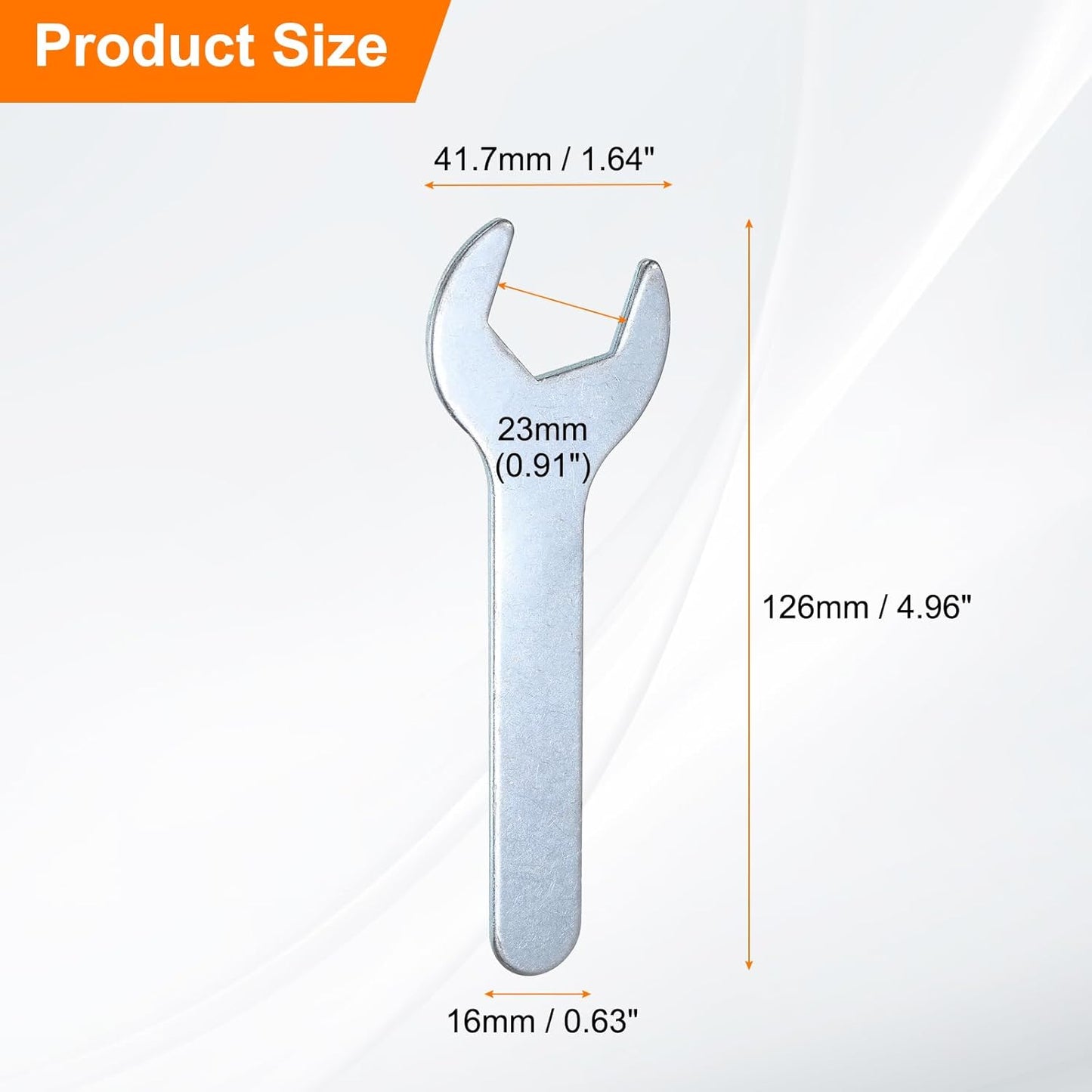HARFINGTON 10pcs Small Wrench Open End Wrench 23x126x2.8mm Metric U-Shaped Single Open Ended Spanner Super Thin Small Flat Head Galvanizing Wrench for Automotive Repair Furniture Assembly