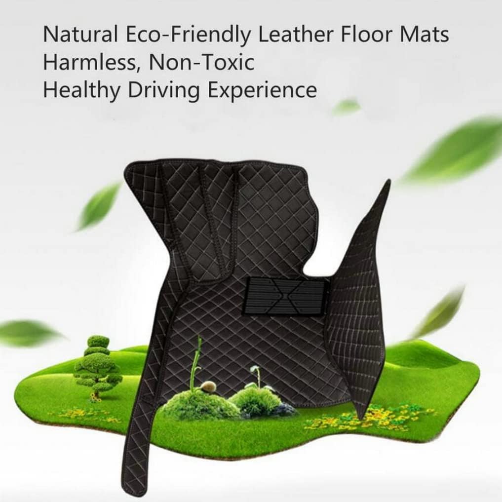 Custom All-Weather Protection Leather Car Floor Mats for Cars Sedan SUV Sports Car Waterproof Floor Mat (All Black)
