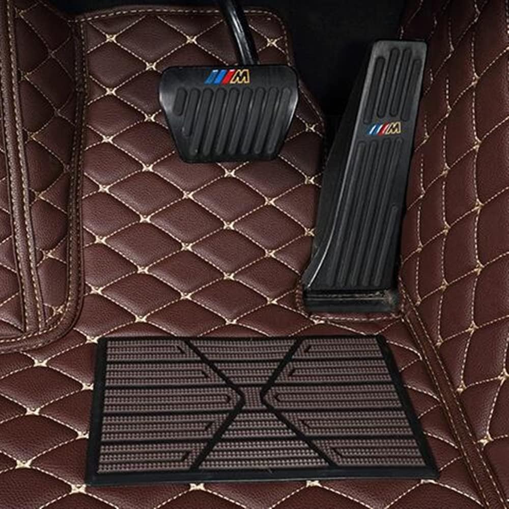 Custom All-Weather Protection Luxury Leather Floor Mats for Cars SUVs Trucks According Anti-Slip Leather Floor mats ﻿ (11,Gray)
