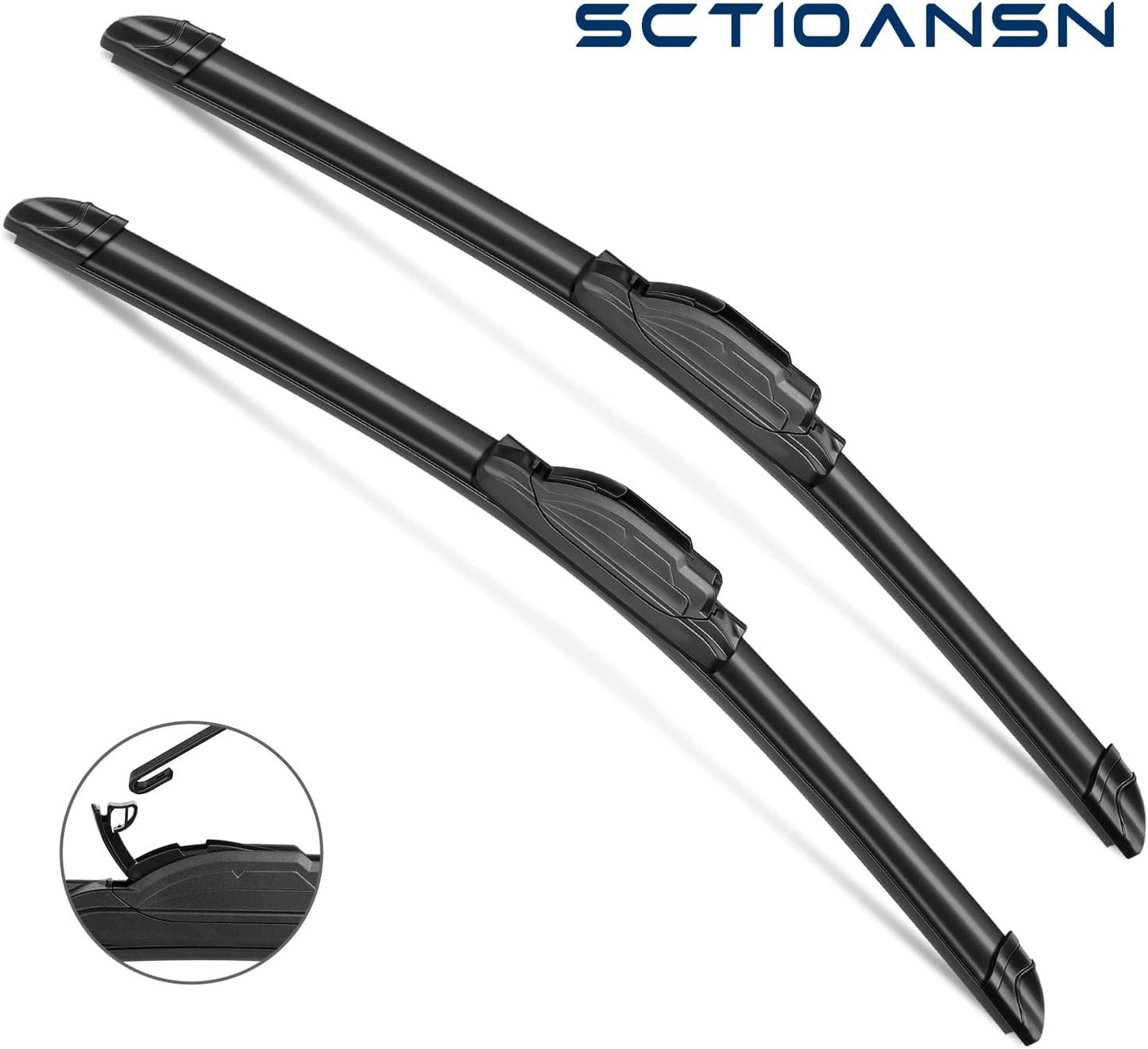 3 Wipers Set for Suzuki SX4 2007-2013, Windshield Wiper Blades Original Equipment Replacement Front and Rear- 26"/14"/10B" (Pack of 3) J- HOOK