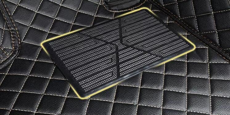 Custom All-Weather Protection Leather Car Floor Mats for Cars Sedan SUV Sports Car Waterproof Floor Mat (3D Black red)