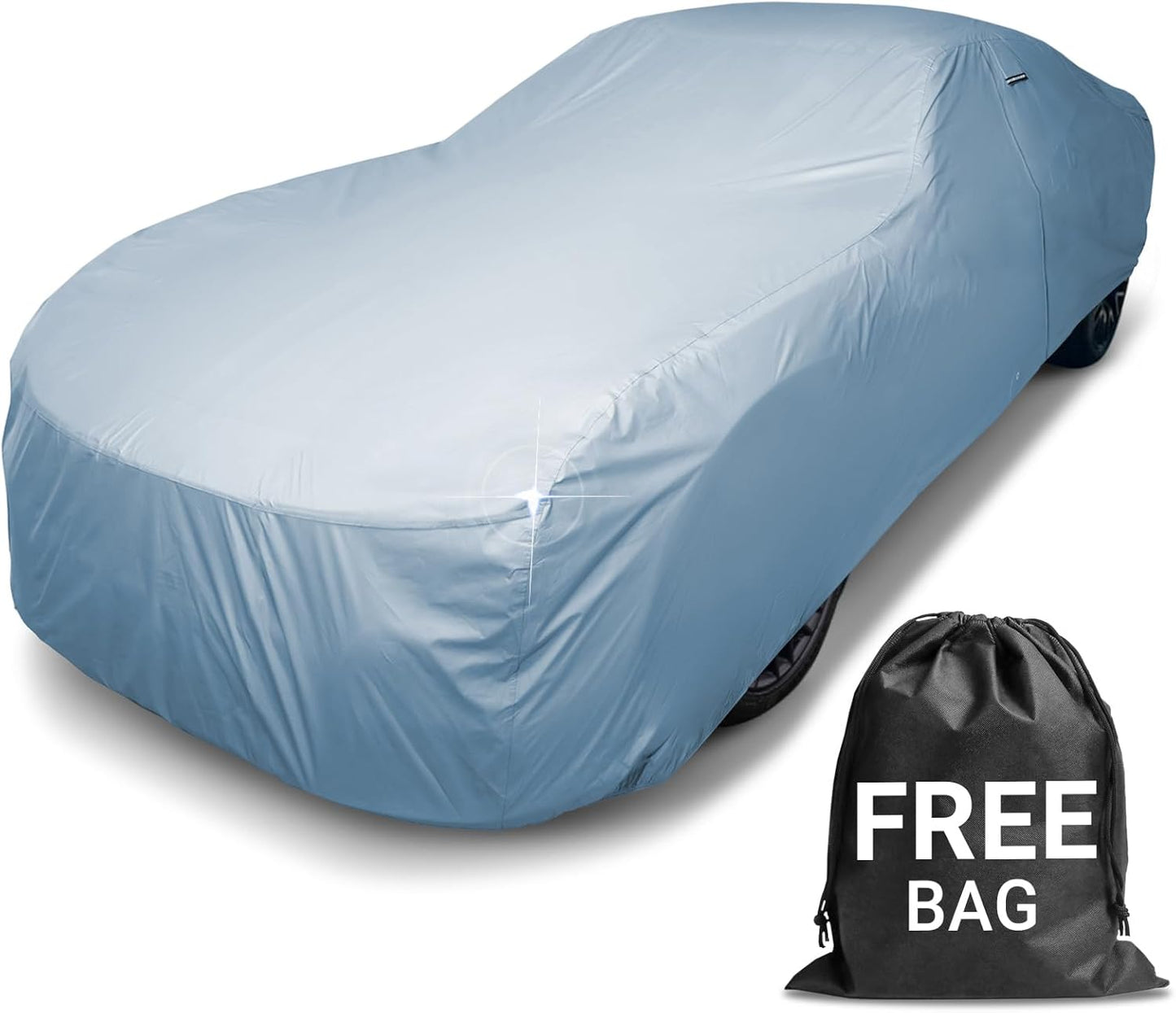 iCarCover Premium Car Cover for 1954-1957 Chevy Del Ray Heavy Duty Waterproof All Weather Automobiles Custom Fit Indoor Outdoor UV Snow Protection Covers with Straps and Bag