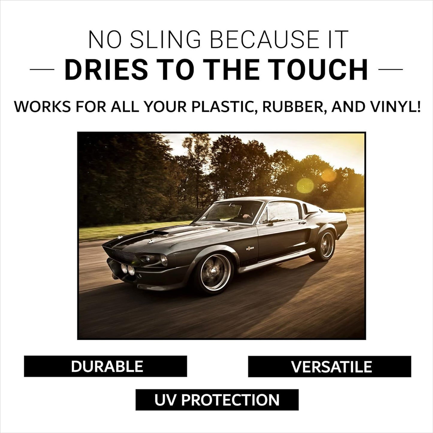 CAR GUYS Tire Shine Spray | The Perfect Shine | Durable and User Friendly Tire Dressing | Long Lasting UV Protection for Black Tires, Wheels, & Rubber | 18 Oz Kit with Applicator Pad