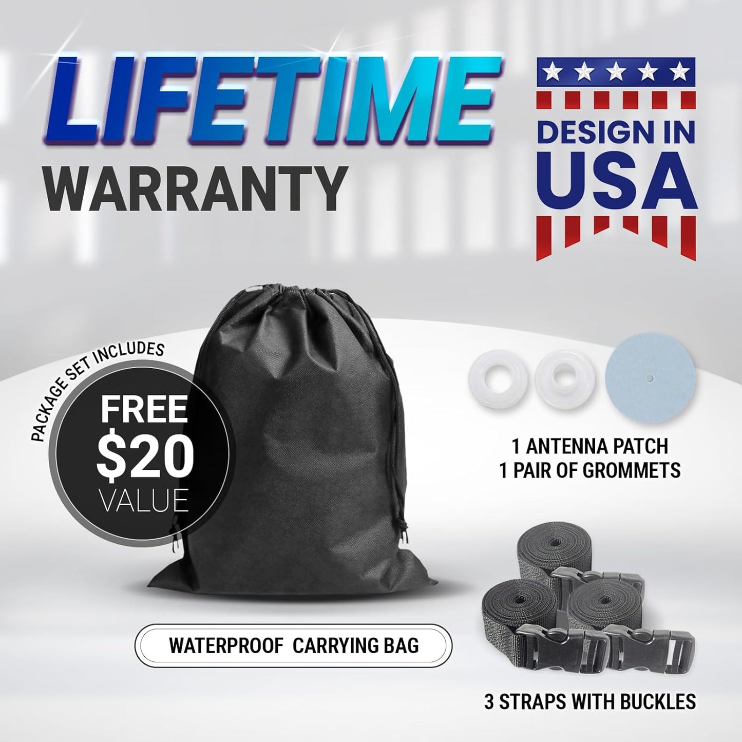 iCarCover Premium Car Cover for 2020-2025 Chevy Corvette C8 with High Wing Spoiler Heavy Duty Waterproof All-Weather Automobiles Custom Fit Indoor Outdoor UV Snow Protection Covers with Straps and Bag