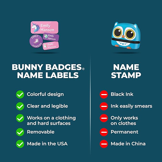 Personalized Daycare Name Labels for Kids (130 Labels) - Custom Waterproof Name Stickers for Clothing Tags, Water Bottles, Lunch Boxes and School Supplies (Turtles)