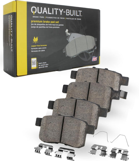 Premium Ceramic Front Brake Pads (1001-0914C) Compatible with Acura ILX 2015-2013, Honda Accord 2017-2003, Civic 2015-2013, Civic 2021-2017, CR-V 2004-2002, Element 2011-2003 & More