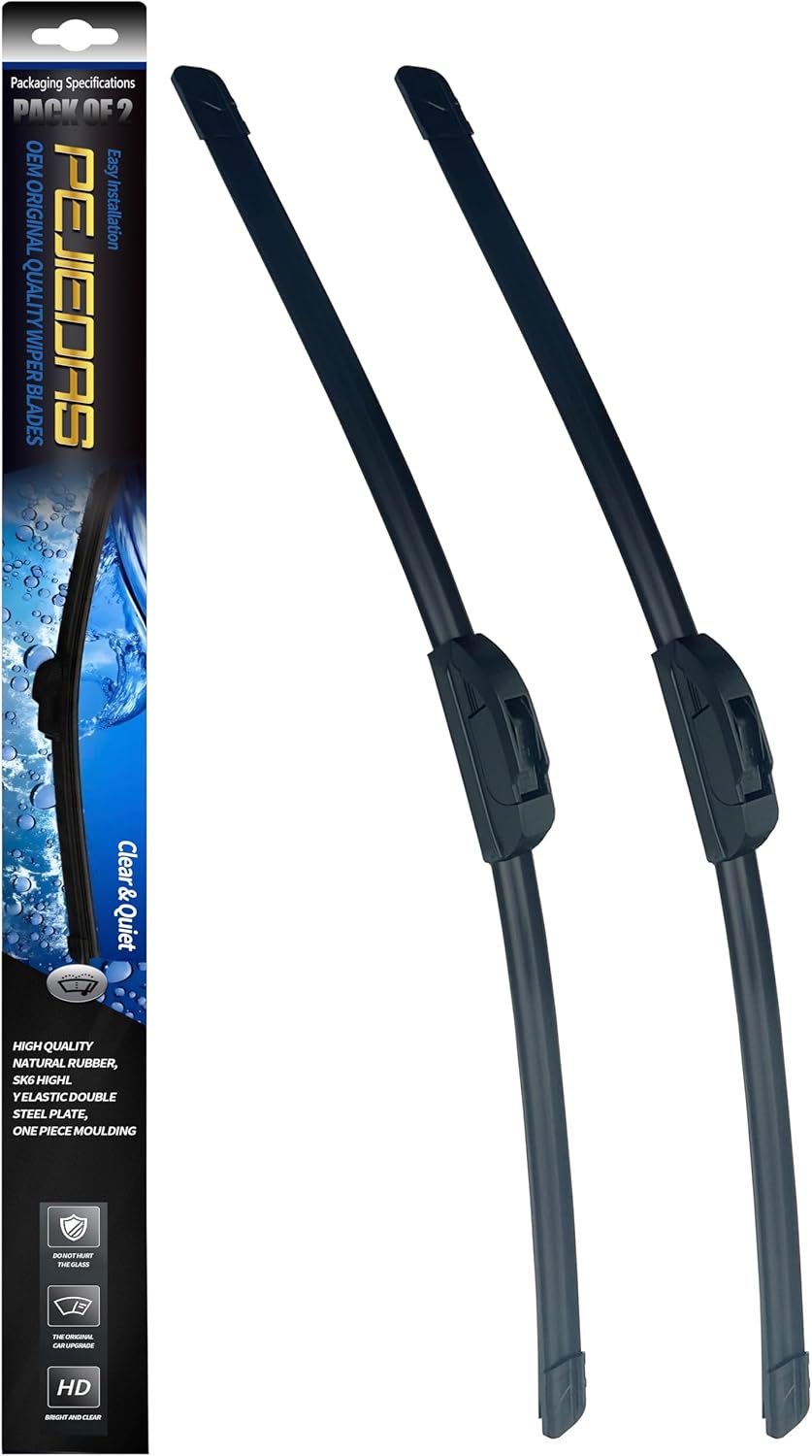 OEM Quality Front Wiper Blades, Replacement for 2003-2009 Toyota 4Runner/2017-2021 Toyota Tacoma, OE Original Style (22 Inch + 20 Inch Front Wiper Blades)