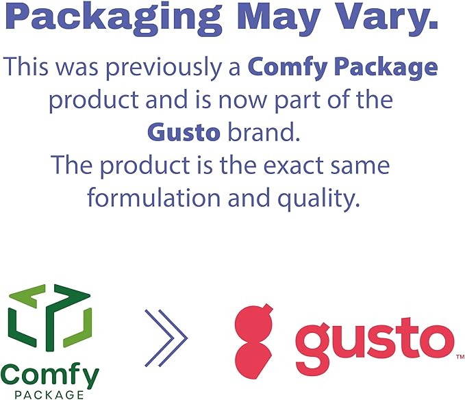 GUSTO [12 oz - 50 Count 1-Compartment Meal Prep Containers with Lids – Reusable, Microwaveable, Dishwasher & Freezer Safe, BPA-Free Food Storage Boxes for Portion Control (Formerly Comfy Package)