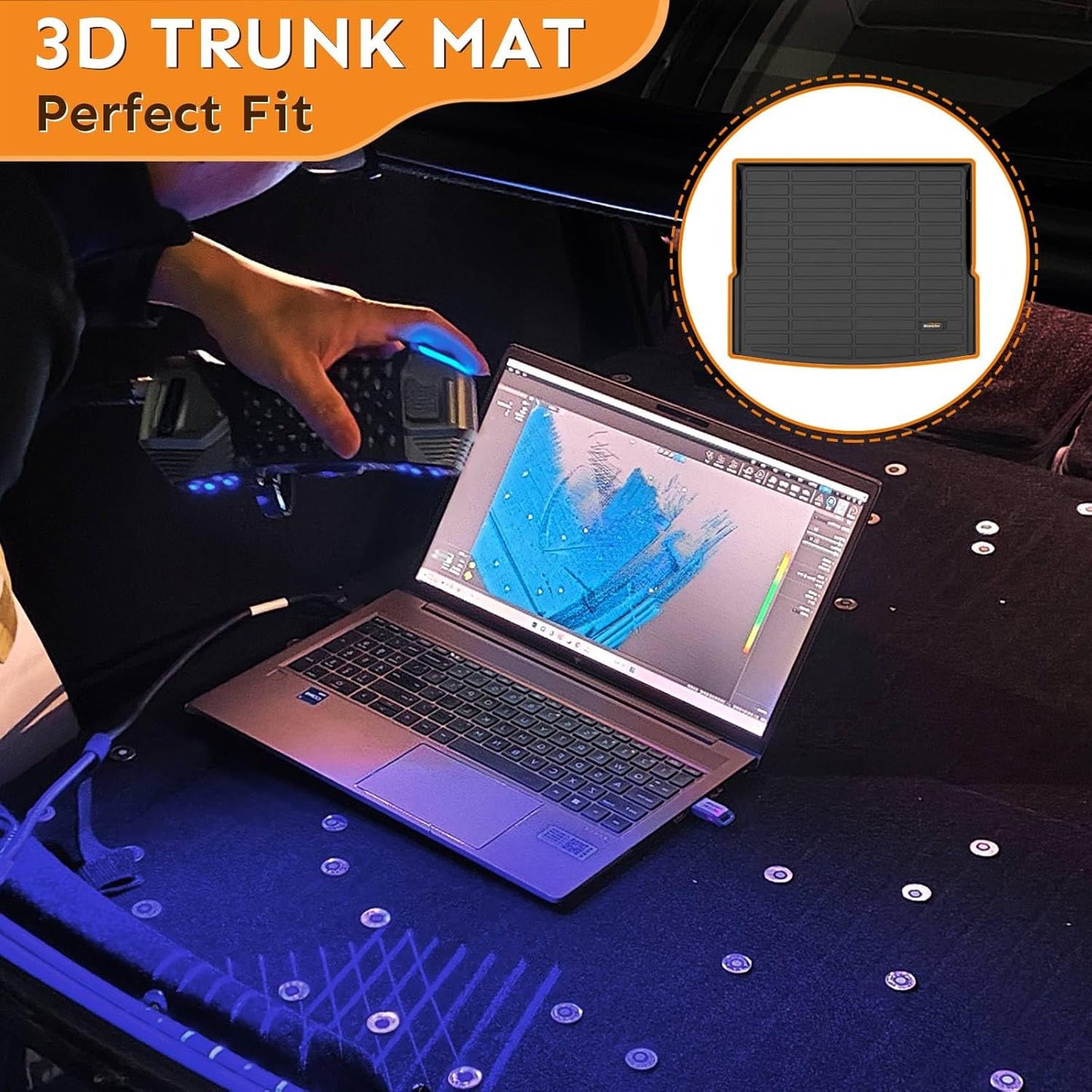 Binmotor-Floor Mats & Cargo Liner for Toyota Corolla 2020-2024 2025(Include Hybrid) 丨Only Sedan丨Corolla LE丨SE丨XSE丨Nightshade丨 All Weather Car Mats Floor Liners Corolla Hybrid Accessories Mats