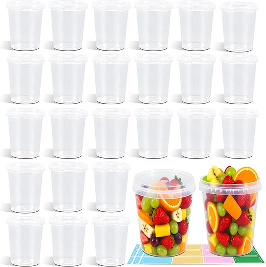 Food Storage Containers, 26 Pack 18 oz Freezer Storage Containers with Lids, Leakproof, BPA Free, Microwave & Dishwasher Safe Takeout Container - Ideal for Soup and More