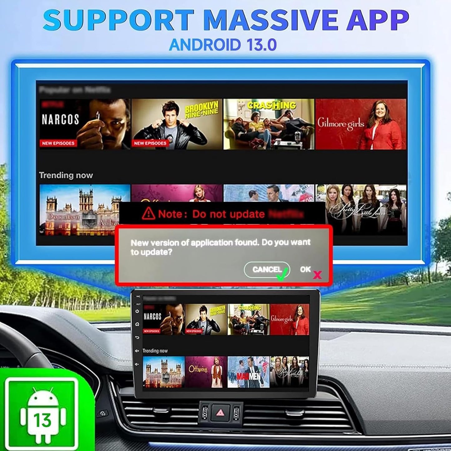 BINIZE CarPlay Ai Box 2.0 Wireless CarPlay/Android Auto with Video APPS 4G+64GB, 8Core, Supports Cars with OEM Wired CarPlay/Android Auto