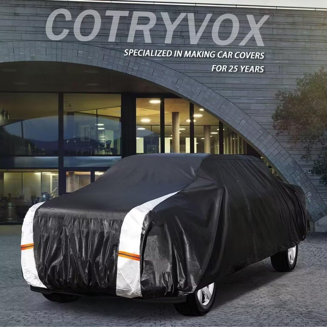 Ford Maverick Truck Cover Custom Fit 2021-2026 SuperCrew Cab Short Bed(4.5') with Door Zipper, 10 Layers Outdoor Heavy Pickup Truck Cover Waterproof All Weather, Wind Dust Sun Protector.