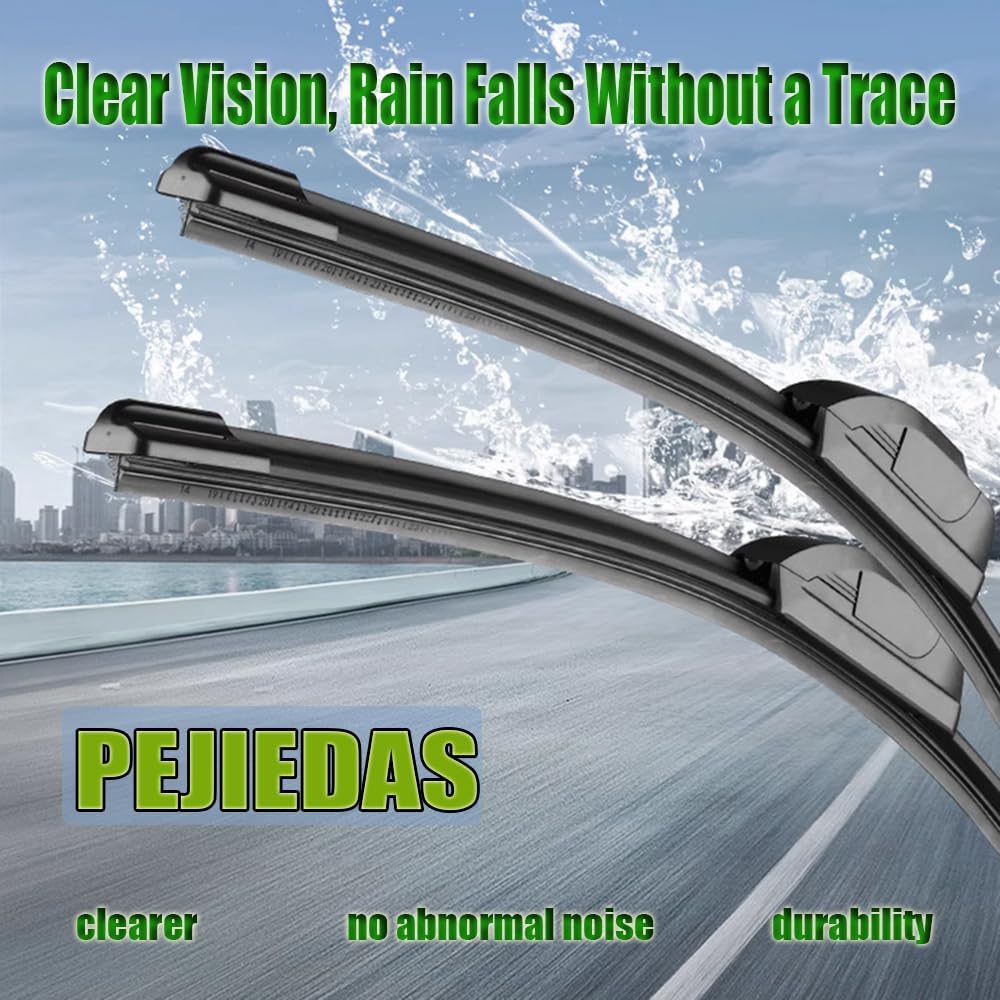 OEM Quality Front Wiper Blades, Replacement for 2013-2018 Hyundai Santa Fe,2008-2013 Nissan Rogue, OE Original Style (26 Inch + 14 Inch Front Wiper Blades)