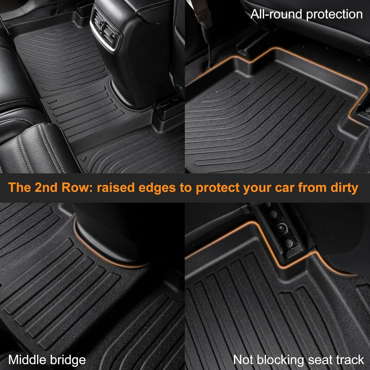 Binmotor-Floor Mats & Cargo Liner for Mazda 3 2019-2025(Only Hatchback), Heavy Duty Car Floor Mat Rubber Liners All Weather Car Mats for Mazda 3 Accessories