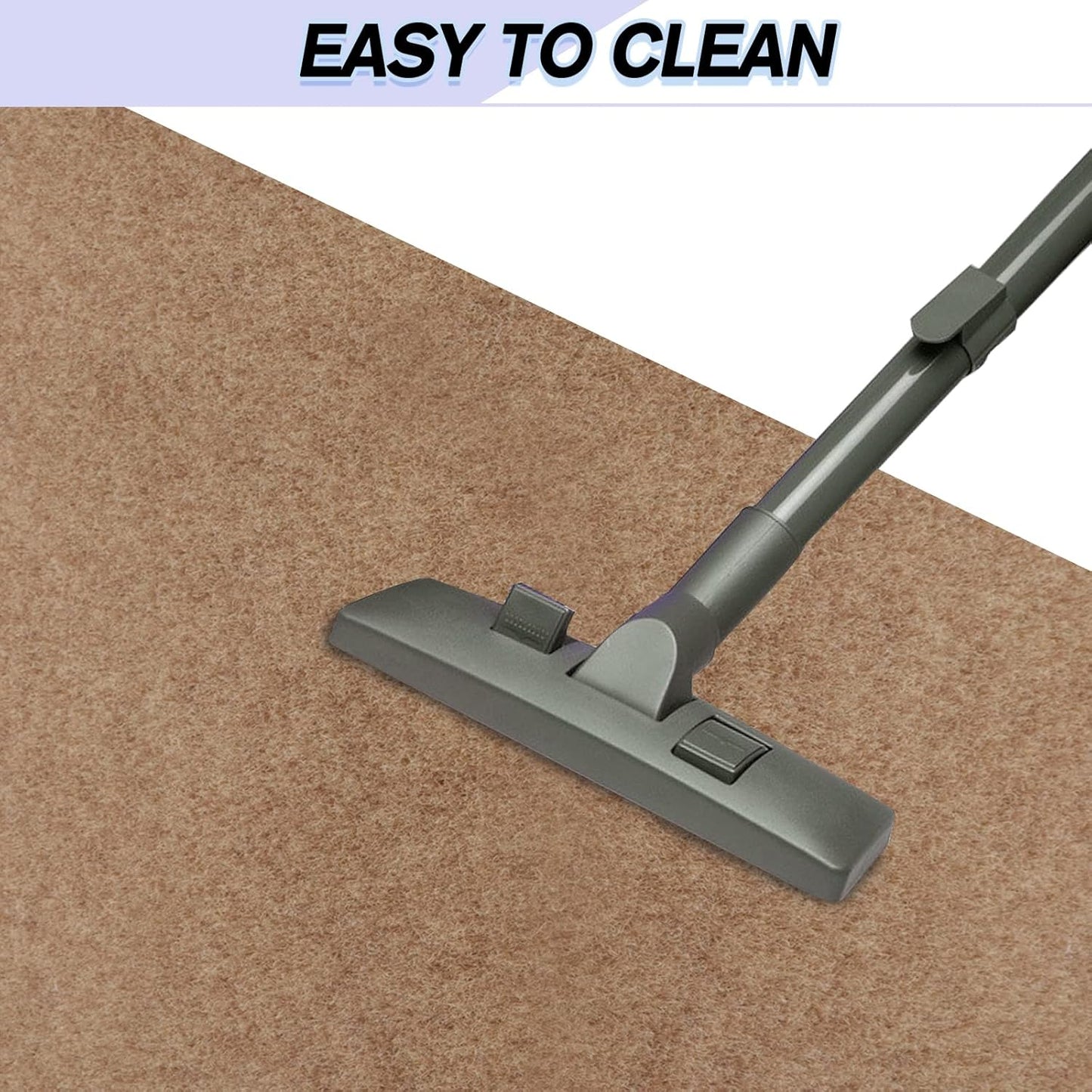 Custom Size Backed Non-Slip Area Rugs Runner, Easy Clean, Waterproof Runner Rugs for Hallway Entryway, Kitchen, Laundry, 4FT x 9FT, Beige