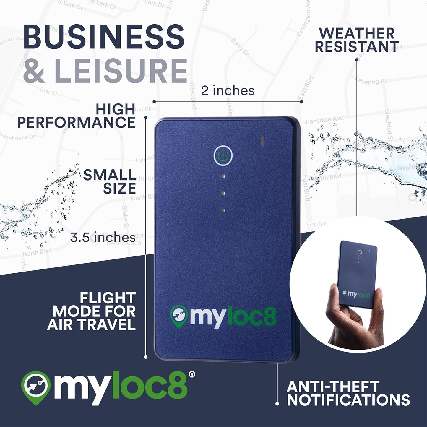 GPS Luggage Tracker for Suitcases TSA Approved, Android & iOS Compatible - Smart Tag with Bag Opening Alert - Real-Time Tracking Device for Travel or Even Car, Trailer, etc. – Long Battery Life