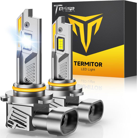 9012/HIR2 Light Bulbs, 𝟔𝟎,𝟎𝟎𝟎𝐋𝐌 𝟏𝟎𝐗 Ultra-Bright 6500K, 𝟑𝟔𝟎° Adjustable Quick Install, 𝐑𝐞𝐚𝐥 𝟏:𝟏 Size Direct Replacement 9012 Fog Light Bulb, IP68, Plug N Play, Pack of 2