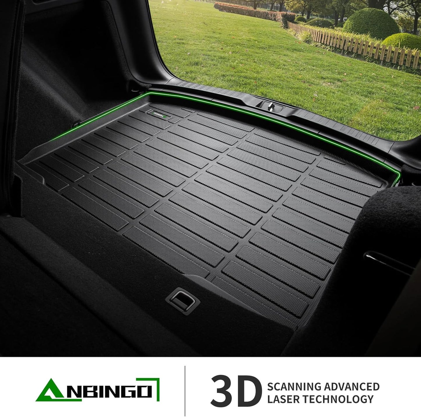 ANBINGO-Floor Mats & Cargo Liner Custom for BMW X1 2025 2024 2023 Full Set Car Floor Liners Fits BMW X1 All Weather Mats for X1 Accessories-Black