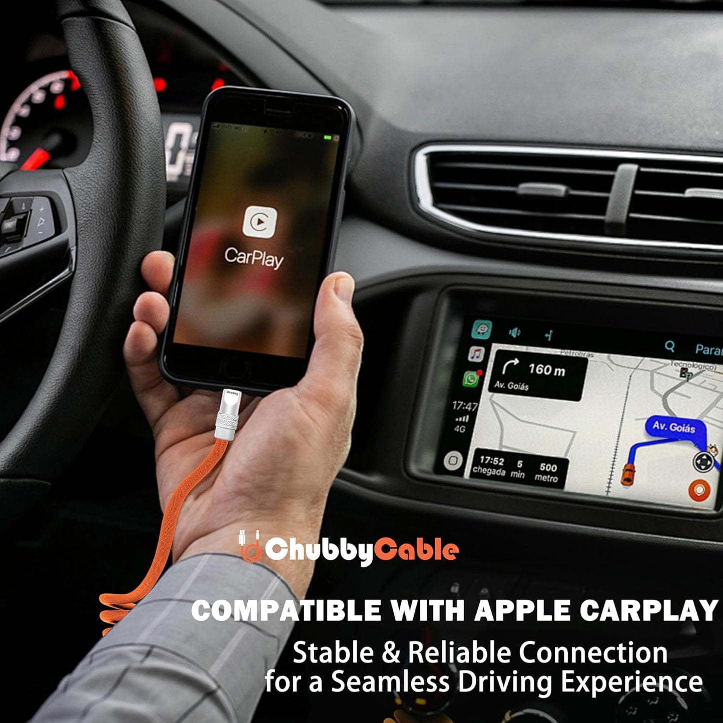 chubbycable Curly Chubby - Retractable Fast Charging Cable 240W Coiled Charger Cord for Car Durable USB-C Cable for Phones, Tablets and More, Black+Black, USB-A to Type-C, 1.3FT-2.3FT