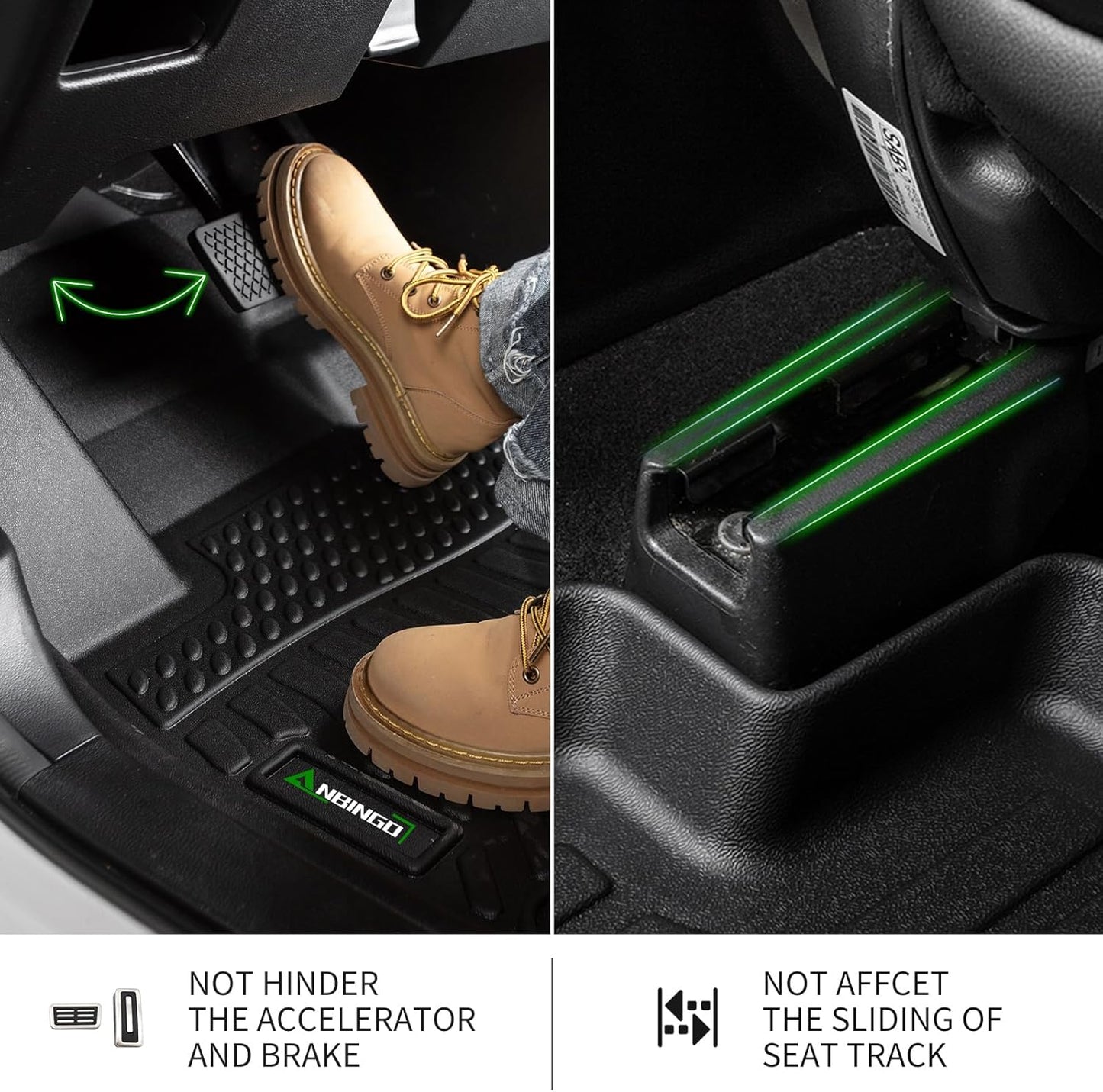 ANBINGO®-Floor Mats for Mazda 3 2025-2019 All Weather Protection TPE Anti-Slip Car Full Set Floor Liners Custom Accessories