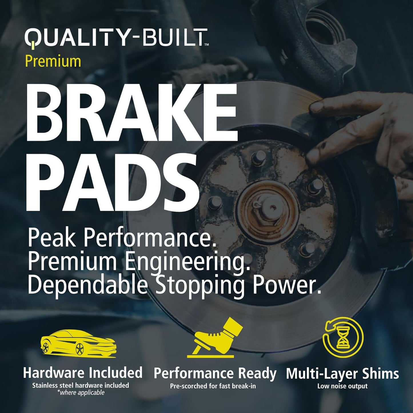 Premium Ceramic Rear Brake Pads (1001-1914C) Compatible with 2016-2024 Buick/Cadillac/Chevrolet/GMC (Acadia/Blazer/Camaro/CT6/Enclave/Traverse/XT5/XT6)