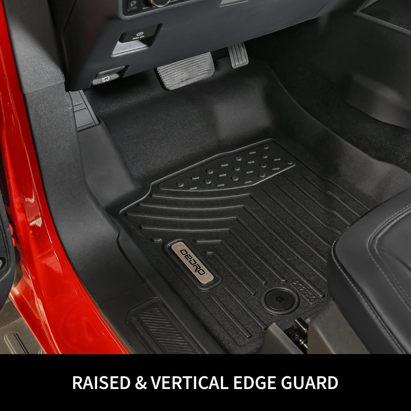 OEDRO Floor Mats Fit for Toyota 4Runner 2024-2013 / Lexus GX460 2014-2023, TPE All-Weather 4Runner Car Mats Includes 1st and 2nd Row Full Set Liners, Black