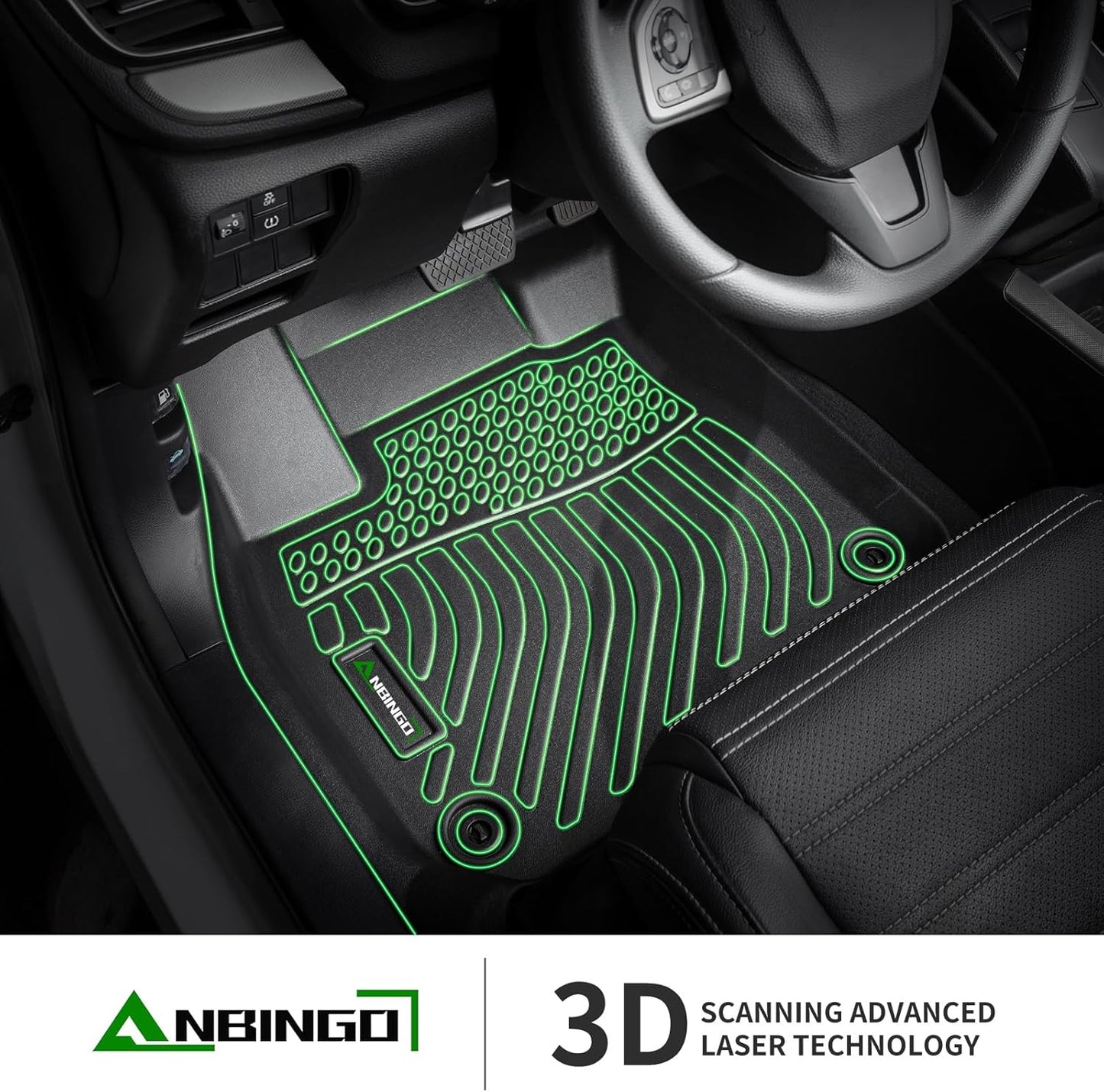 ANBINGO®-Floor Mats & Cargo Mat for 2021-2025 2026 Buick Envision, TPE All Weather Protection Custom Fit 1st & 2nd Row & Envision Cargo Mat Rubber Floor Liners for Envision Accessories, Black