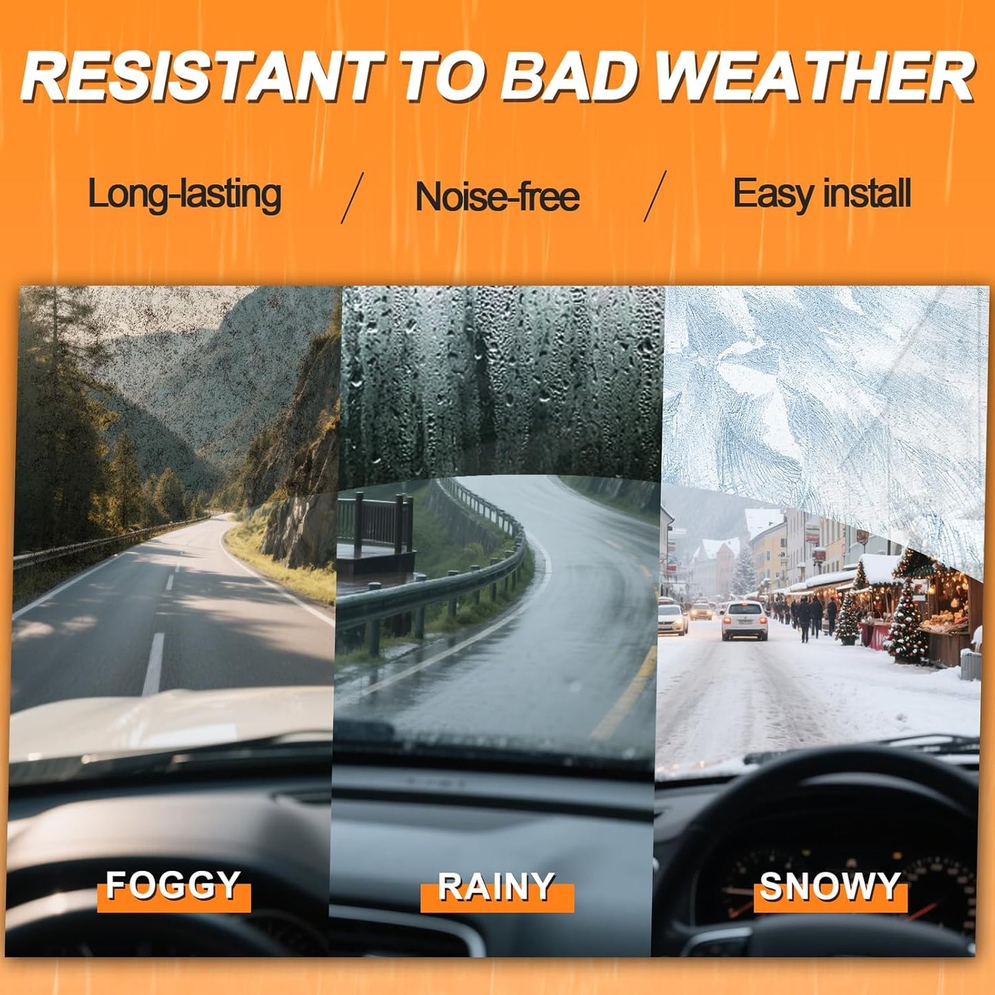 HULADAED® 26'' 17'' 14'' Windshield Wipers Replacement for Subaru Forester 2018-2012 Outback/Legacy 2019-2015,Silicone Front Rear Wiper blades for MY Car-All Weather & Quiet(3 PACK)